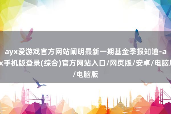 ayx爱游戏官方网站阐明最新一期基金季报知道-ayx手机版登录(综合)官方网站入口/网页版/安卓/电脑版