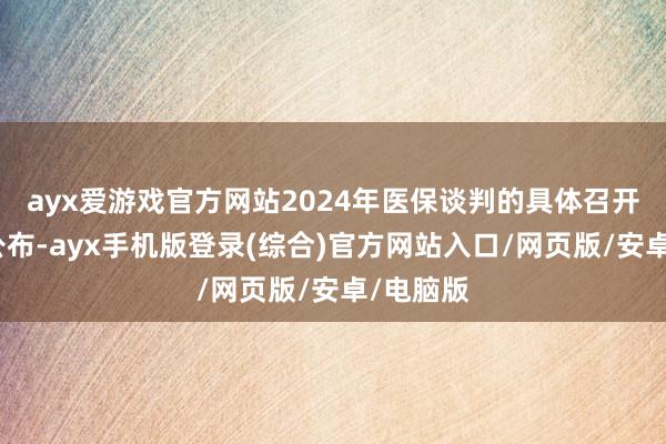 ayx爱游戏官方网站2024年医保谈判的具体召开日历被公布-ayx手机版登录(综合)官方网站入口/网页版/安卓/电脑版